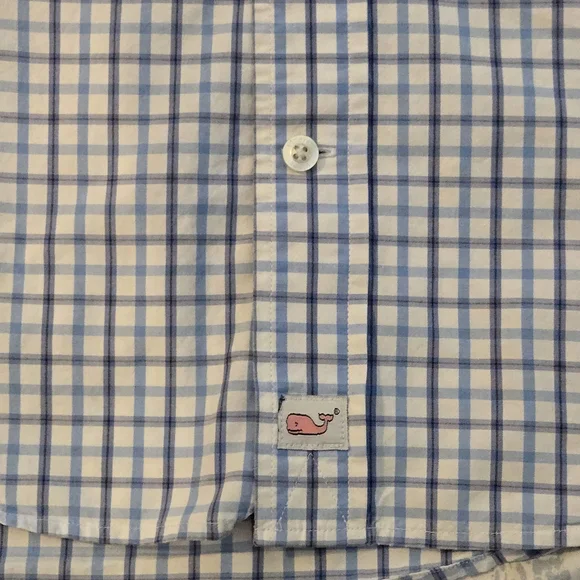 Vineyard Vines Classic Fit Murray Shirt Blue Plaid Button Down Pocket Shirt Med - Picture 4 of 8